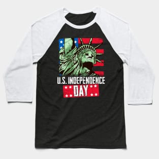 Independence Day 4th of July Patriotic USA America Baseball T-Shirt
